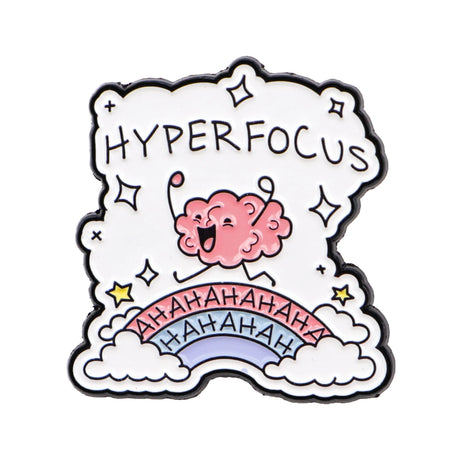 Neurodiverse Super Power Hyper Focus Enamel Lapel Pins Badge