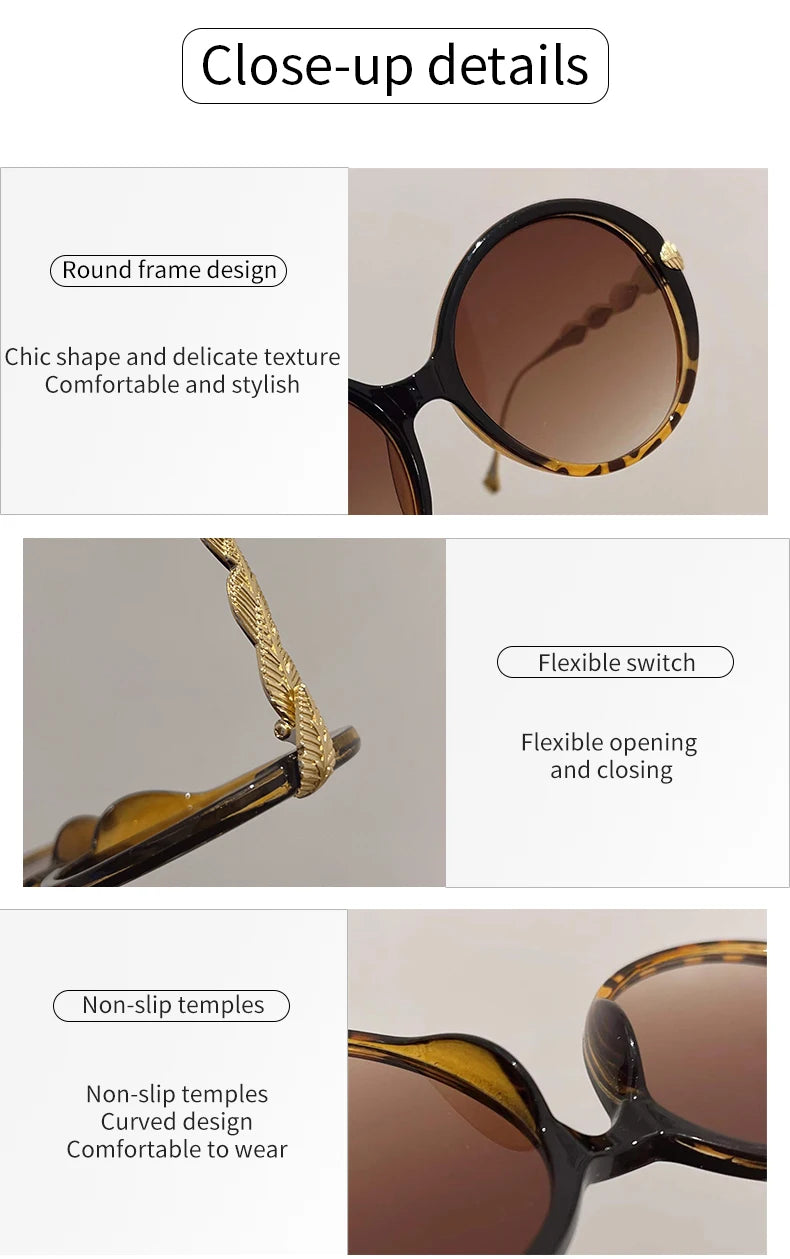 Shania's Round Sunglasses Oversized Vintage Shades