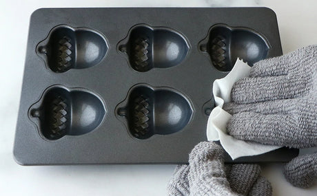 Mushroom Shape Cake Pan 6-Cavity Non-stick Heavy Carbon Steel Cookies Jelly Molds Chocolate Madeleine Pastry Molds Baking Supplies