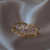 Sweet and Dainty Colourful Zircon Rings Gift Idea