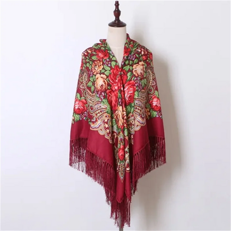 Babushka Shawl Large Fringed Scarves 160*160cm