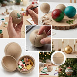 DIY Paintable Papier-mâché Balls Xmas Tree Hanging Ornaments Blank Fillable Paper Sphere
