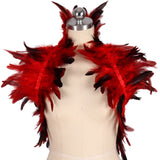 Feather Shoulder Epaulettes Festival Rave Wear