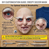 Bald Old Man Mask Full Head Latex Scary Grandpa Halloween Horror Party Cosplay Costume Prop