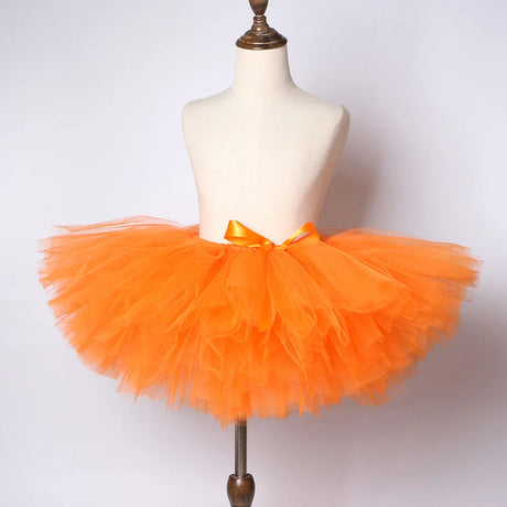 Easter Bunny Tutu Skirt Orange Carrot Tutus with Bunny Ears