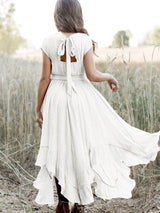 Girls Maxi Lace Chiffon Photoshoot Dresses For 3-15 Years