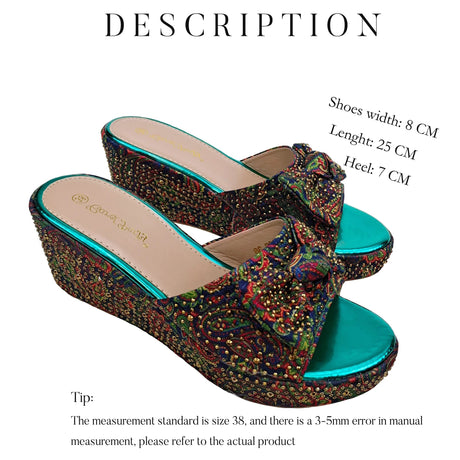 Paisley Wedge Flat Matching Shoes and Bags