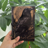 Dark Academia Crow Raven Journal A6 PU Leather Notebook Scrapbook