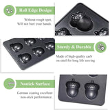 Mushroom Shape Cake Pan 6-Cavity Non-stick Heavy Carbon Steel Cookies Jelly Molds Chocolate Madeleine Pastry Molds Baking Supplies