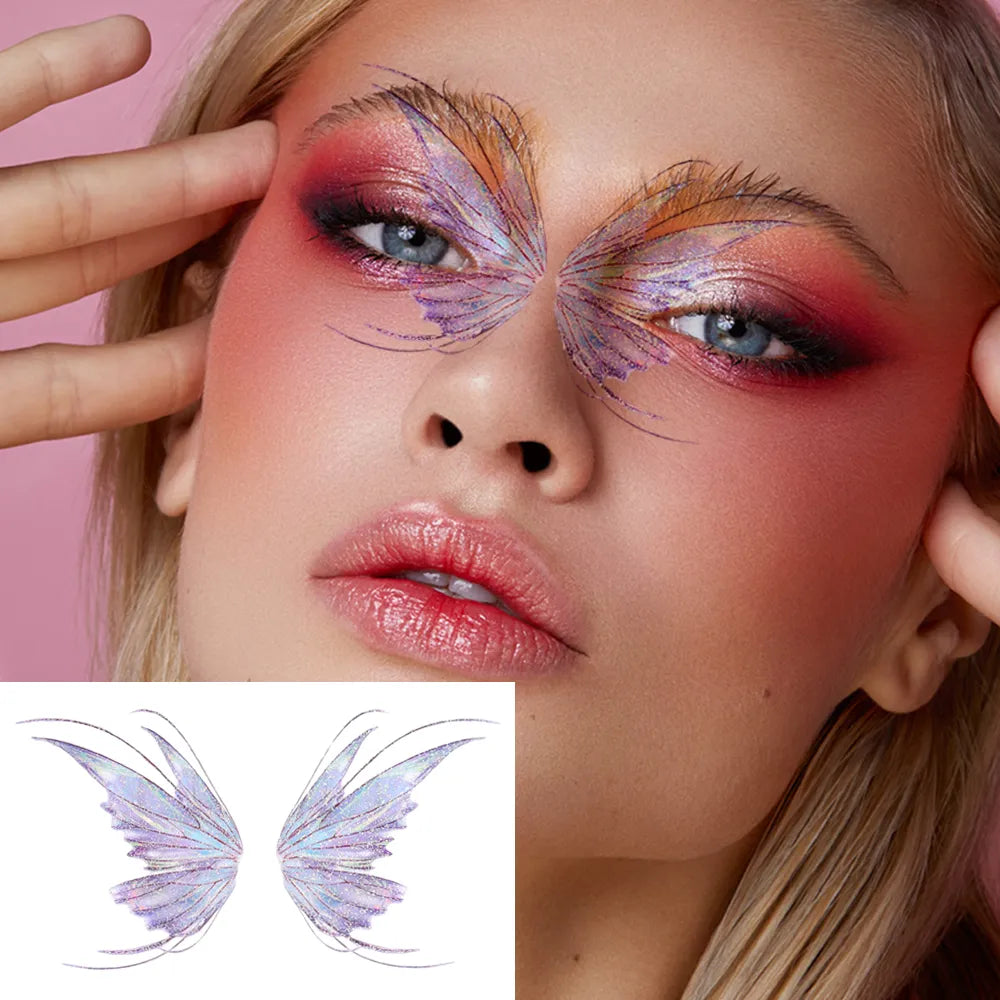 Temporary Tattoo Glitter Fairy Butterfly Face Tattoos