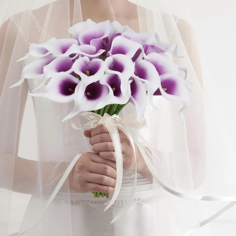 10PCS Calla Lily Bouque Artificial Flowers Mother's Day Easter Wedding Party Home Room Table Decoration