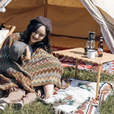 Boho Zig Zag Mexico Baja Blankets