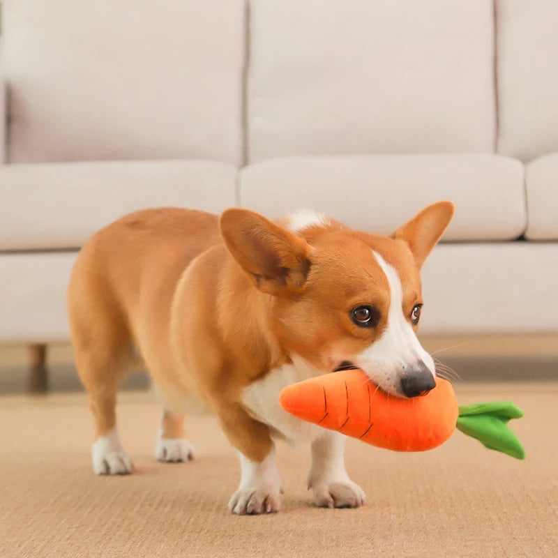 Carrot Plush Toy Pet Chew Toy