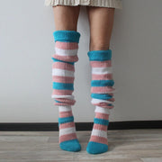 Striped Knitted Wool Long Socks