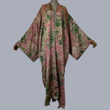 Paris Double-sided Print Silk Feel Long Sleeve Boho Kimono Duster