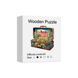 Arizona Adventures Cactus Suitcase Unique Shape Wooden Jigsaw Puzzles