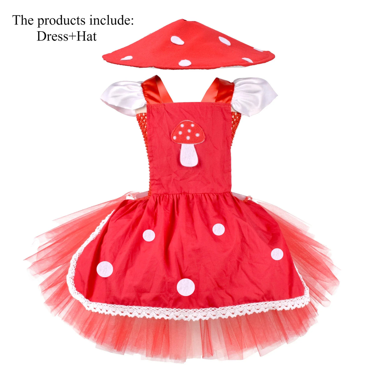 Girls Mushroom Dress Cosplay Costume Set