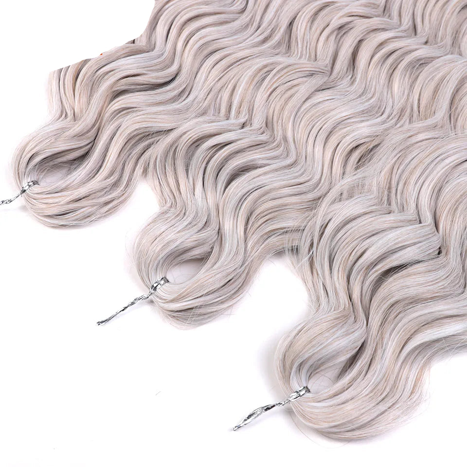 Ombre Rainbow 24 Inch Synthetic Hair Wave Braiding Hair Extensions