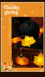 1.5/3m Halloween LED Pumpkin Nut Maple Leaf String Lights Party Decoration