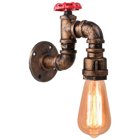Industrial Water Pipe Wall Lights Lamp Sconce Lighting