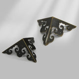 Sets of Four Antique Iron Corner Furniture Hardware