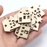 20pcs Mixed Wooden House Scrapbooking Embellishments DIY Craft Supplies