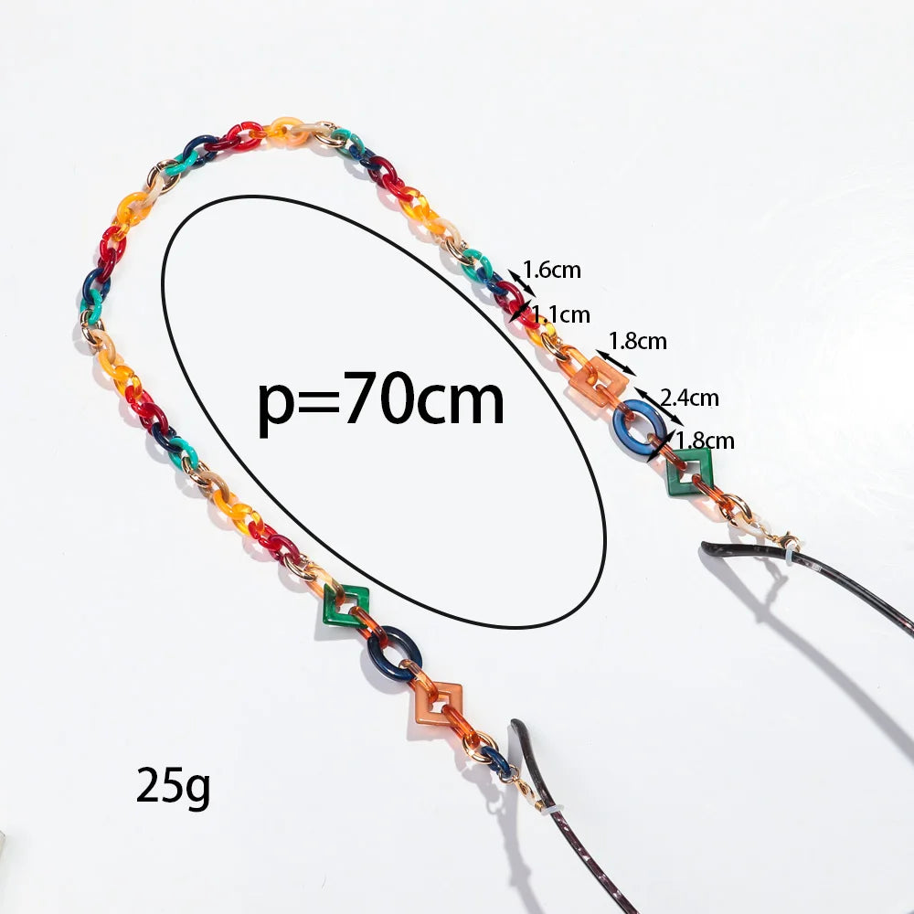 Resin Acrylic Glasses Chain Funky Sunglasses Accessories