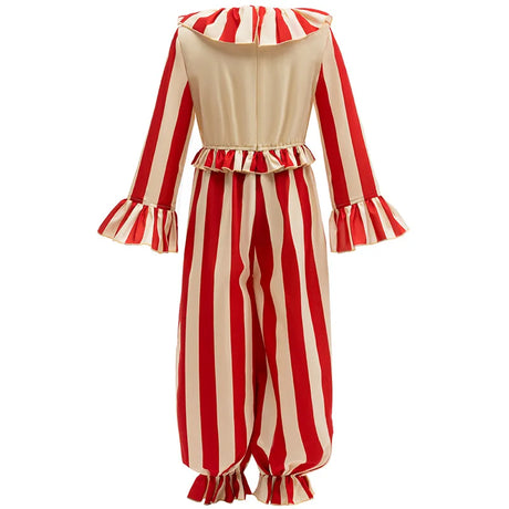 Clown In A Cornfield Kid Cosplay Halloween Costume Girls Boy Clown Jumpsuit