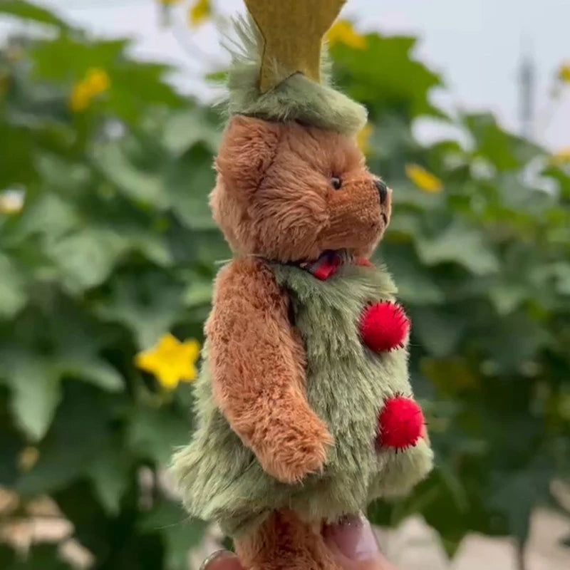 Christmas Plush Bear Toy Keychain