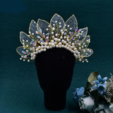 Queen Eliana's Crown Rhinestone Faux Pearls Headdress
