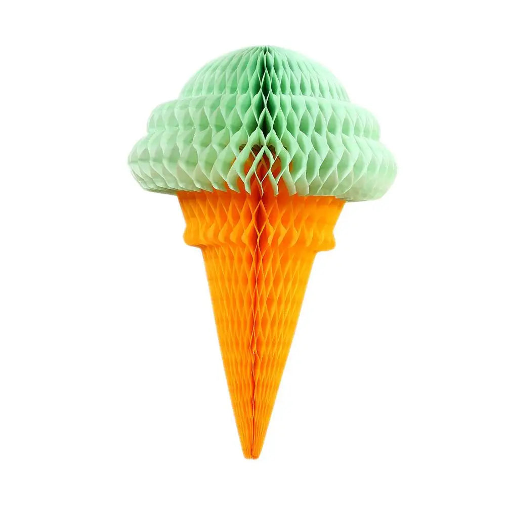 Ice Cream Honeycomb Paper Decorations