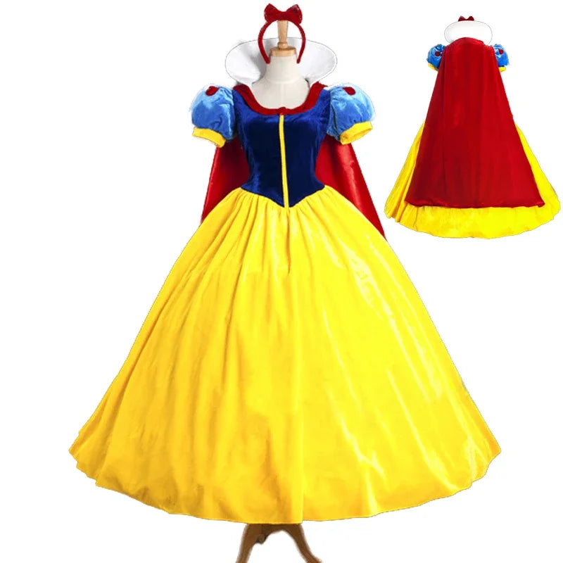 Snow White Halloween Book Week Costume Adult Women Plus Size Princess Dress