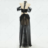 Gothic Elf Style Cosplay Costume Black Bodysuit