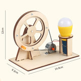 Wooden Hand Generator Kids Science Toy STEM Technology Gadget Physics Kit Educational Toys for Children