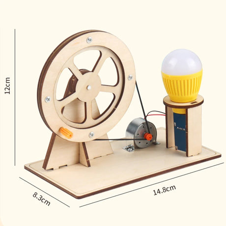 Wooden Hand Generator Kids Science Toy STEM Technology Gadget Physics Kit Educational Toys for Children