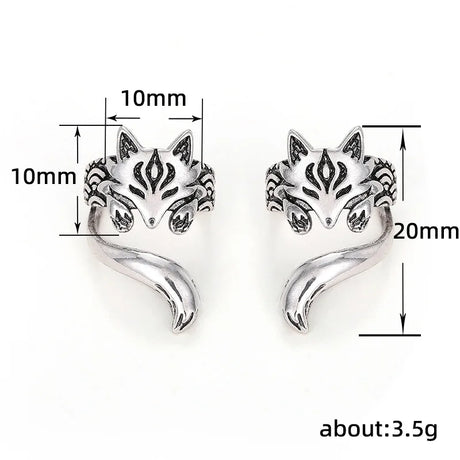 Fox Ear Cuffs Non-piercing Clip Earrings