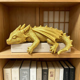 Resin Sleeping Baby Dragon Bookshelf Ornament