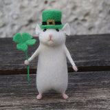 Wool Felting Activity Set Mouse Toy Doll Wool Poked Needle DIY Kit Package