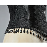 Palace Principessa Beaded Trim Steel Bone Black Lace Underbust Corset