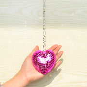 Love Heart Disco Ball Hanging Decoration with Chain