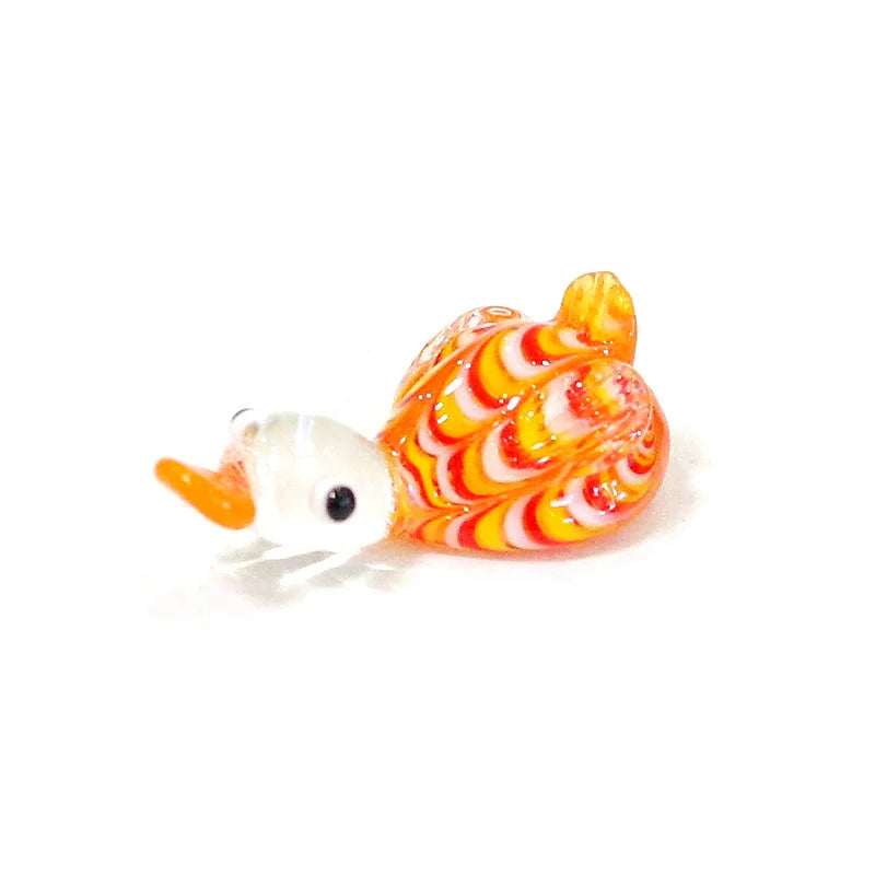 Glass Duck Mini Figurines Tea Pets