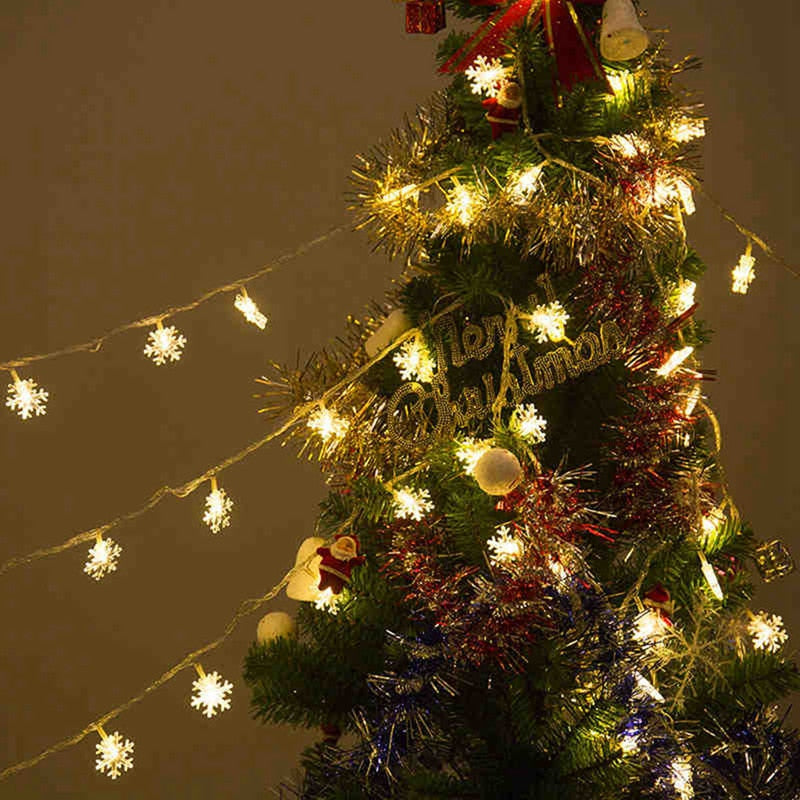 Snowflake Xmas Tree LED String Lights Christmas Decoration