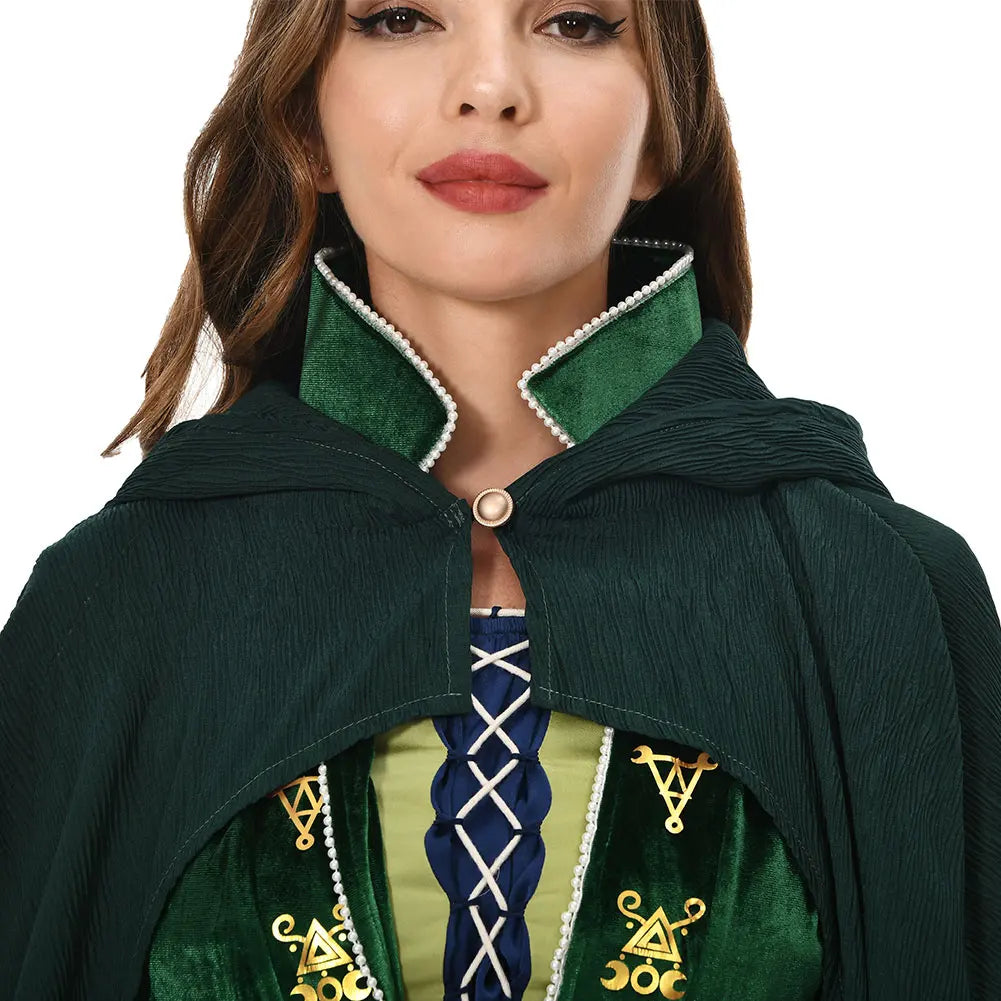 Hocus Pocus Movie Sanderson Sisters Witch Costumes Cosplay Outfits Halloween