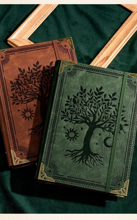 A5 Leather Loose-leaf Binder Notebook with 240 Inner Pages