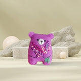 Bouquet Bear Doll Miniature Pocket Hug 5.5*4cm Felt Little Plushie Toy
