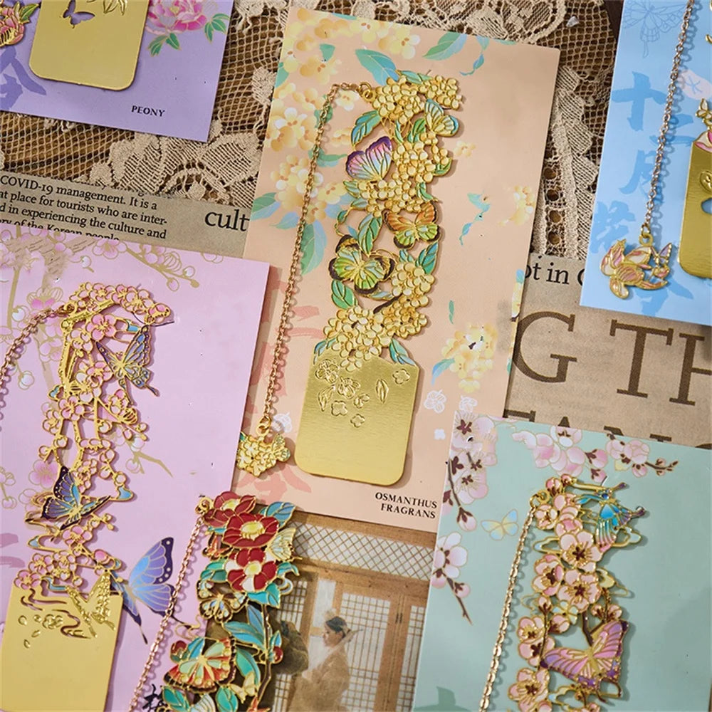 Metal Flower Bookmarks