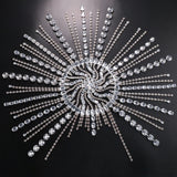 Bling Performance Rhinestone Long Fringed Hair Chain Wig Stage Headwear