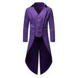 Purple Red Green Black Gothic Tailcoat Jacket Victorian Cosplay Costume Coat