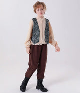 Medieval Peasant Children Cosplay Halloween Stage Performance Costumes