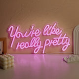 LED Neon You're Like Really Pretty USB Neon Signs Night Light